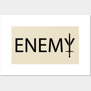 Enemy typography design Posters and Art